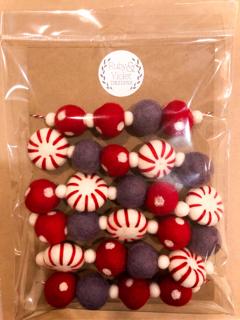 Peppermint Christmas Garland